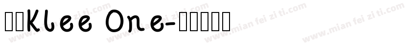 克利Klee One字体转换